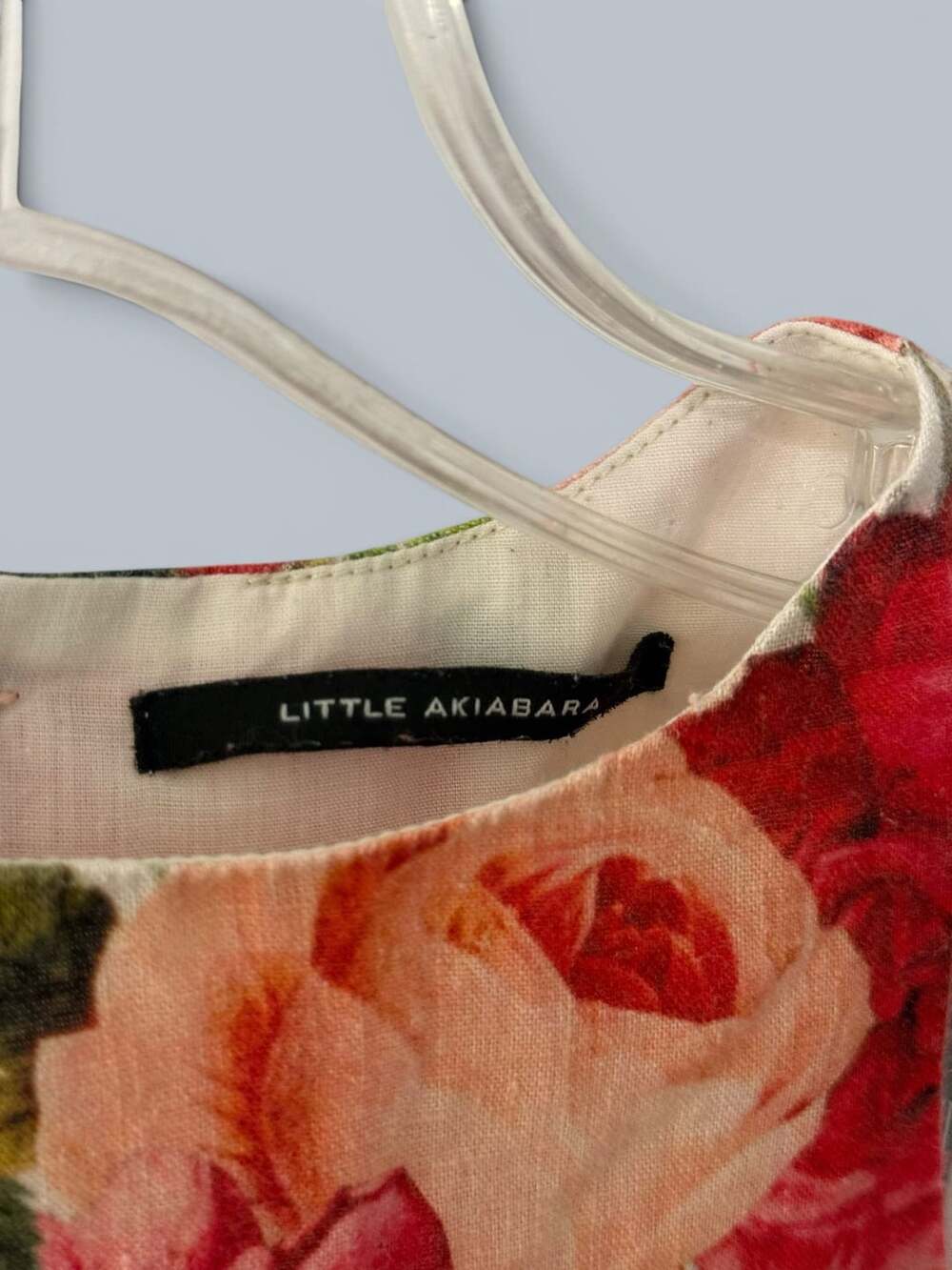 Little Akiabara Floral Linen Dress Size 2Y - Picture 3 of 6